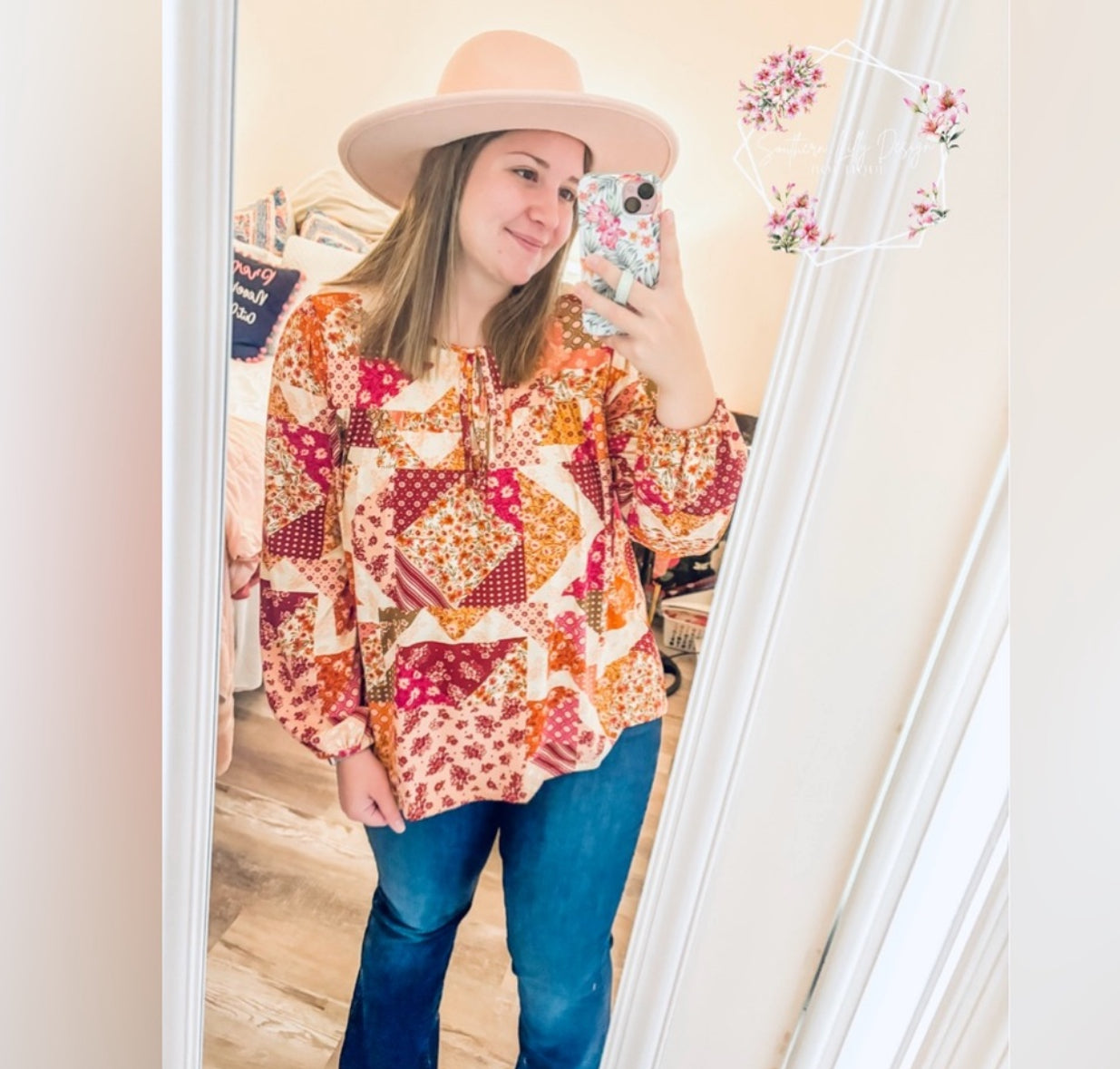 Fall Harvest Patchwork Blouse