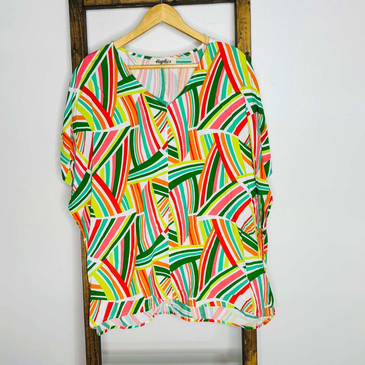 Bright & Breezy Color Pop Geometric Top