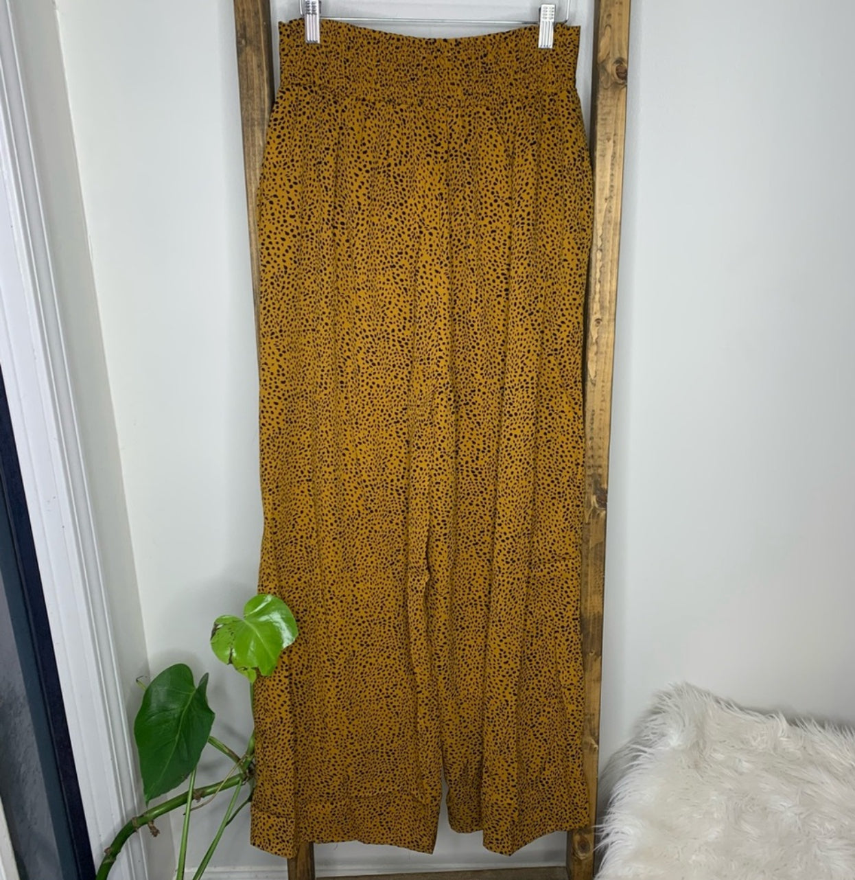 dalmatian print pants - wide leg pants for fashion