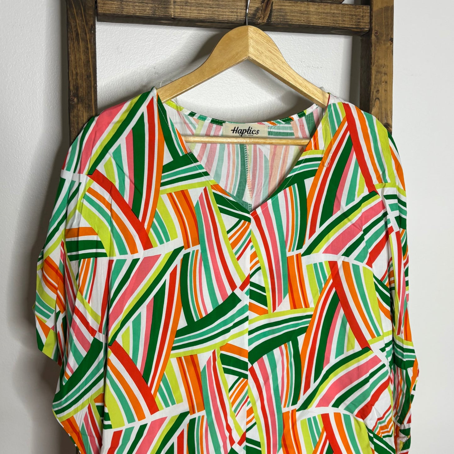 Bright & Breezy Color Pop Geometric Top