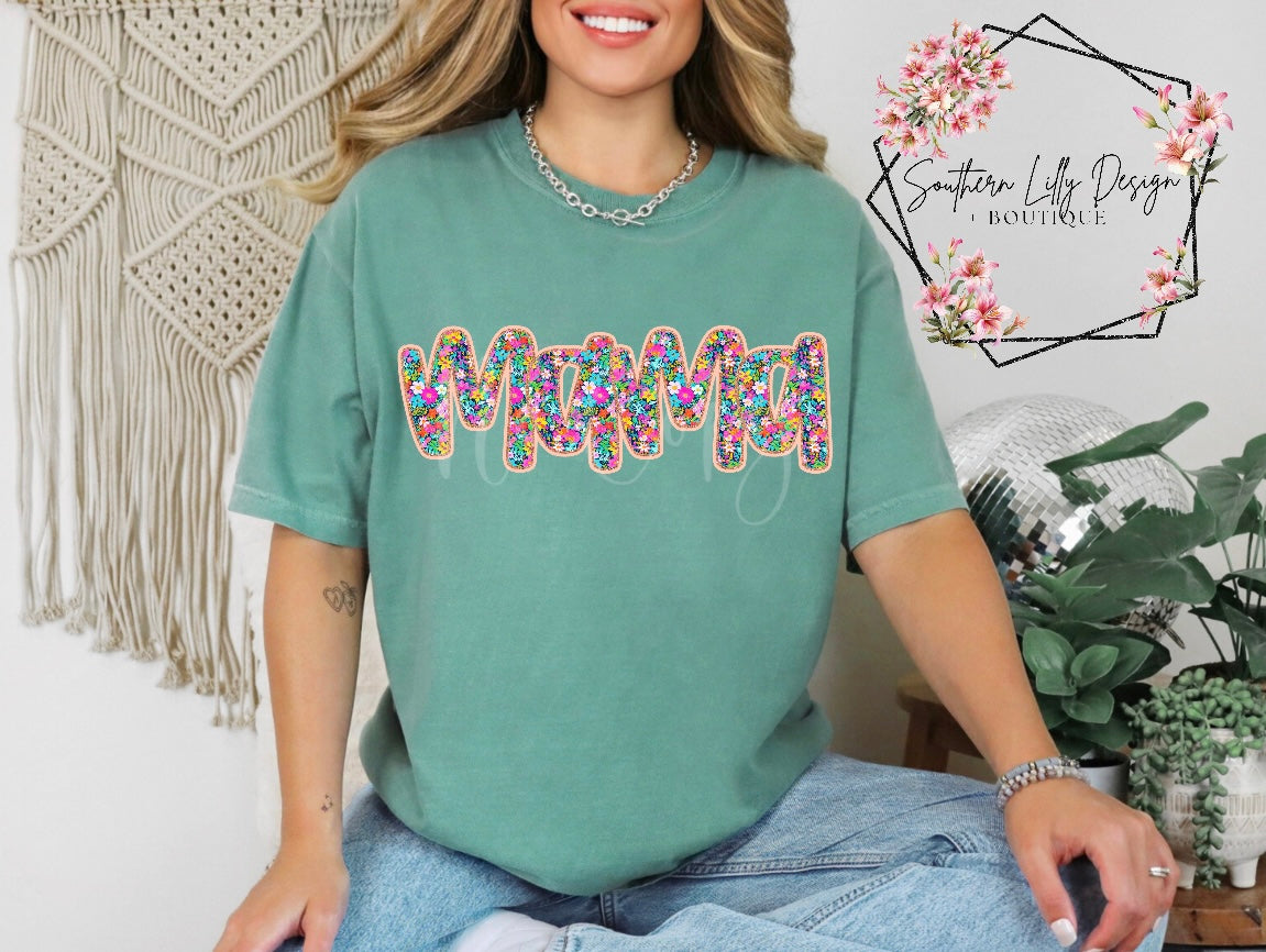 Floral Wording Comfort Colors T-Shirt