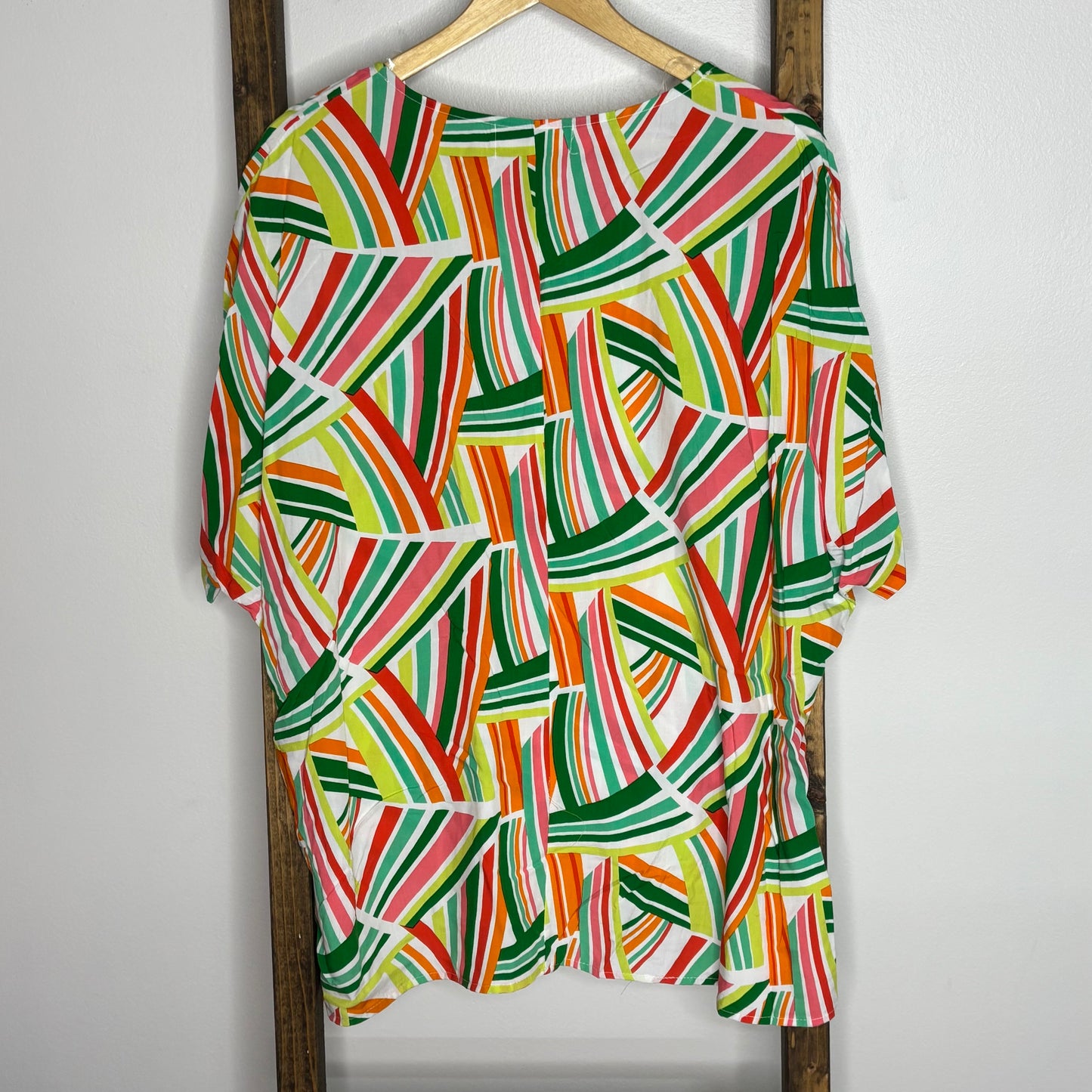 Bright & Breezy Color Pop Geometric Top