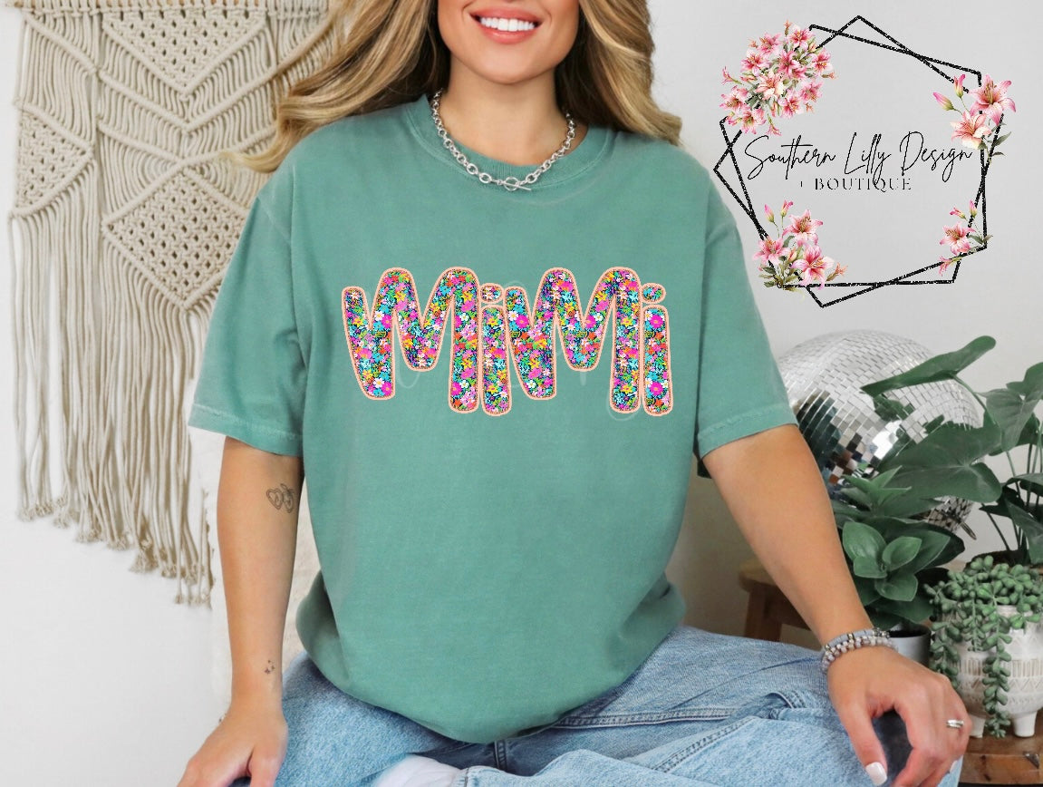 Floral Wording Comfort Colors T-Shirt