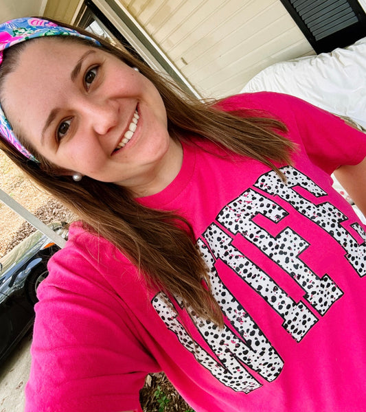 Wife Dalmatian Print Short Sleeve Gildan T-Shirt