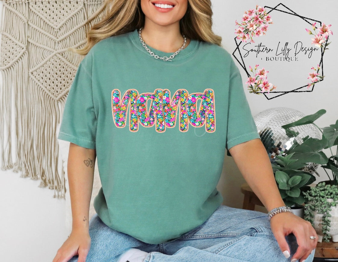 Floral Wording Comfort Colors T-Shirt