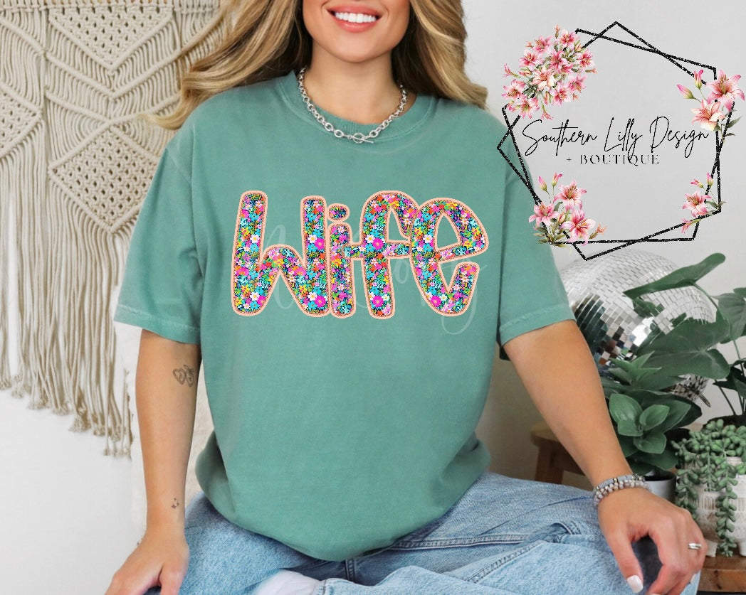 Floral Wording Comfort Colors T-Shirt