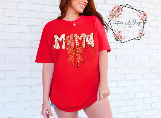 Mama Strawberries & Bow T-Shirt
