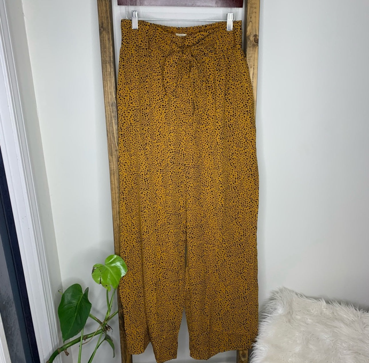 dalmatian print pants - wide leg pants for fashion