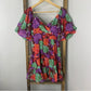 Peach Love California Floral V-Neck Dress