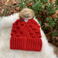 C.C Beanie Firered Bobble Beanie Hat