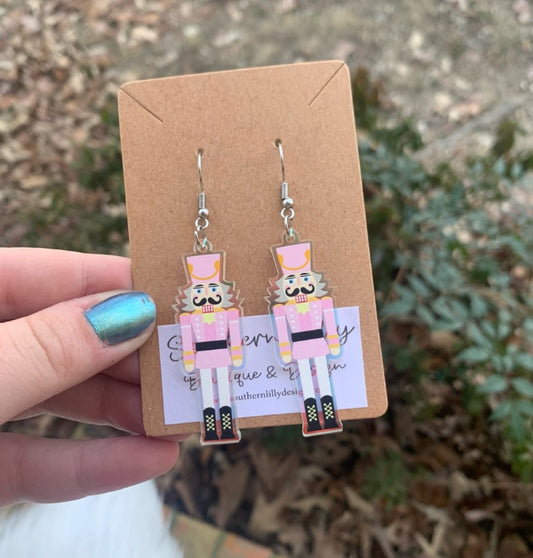 Nutcracker Christmas Dangle Earrings