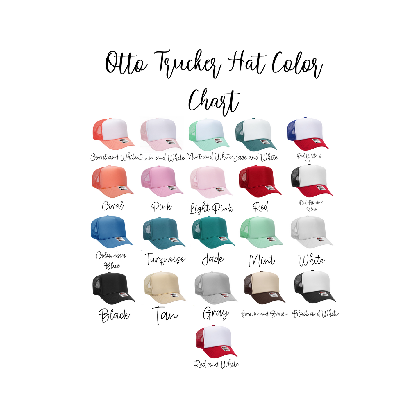 Preppy Block Monogram Otto Trucker Hat