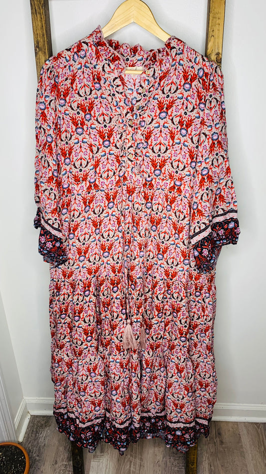 Easel Boho Print Maxi Dress S