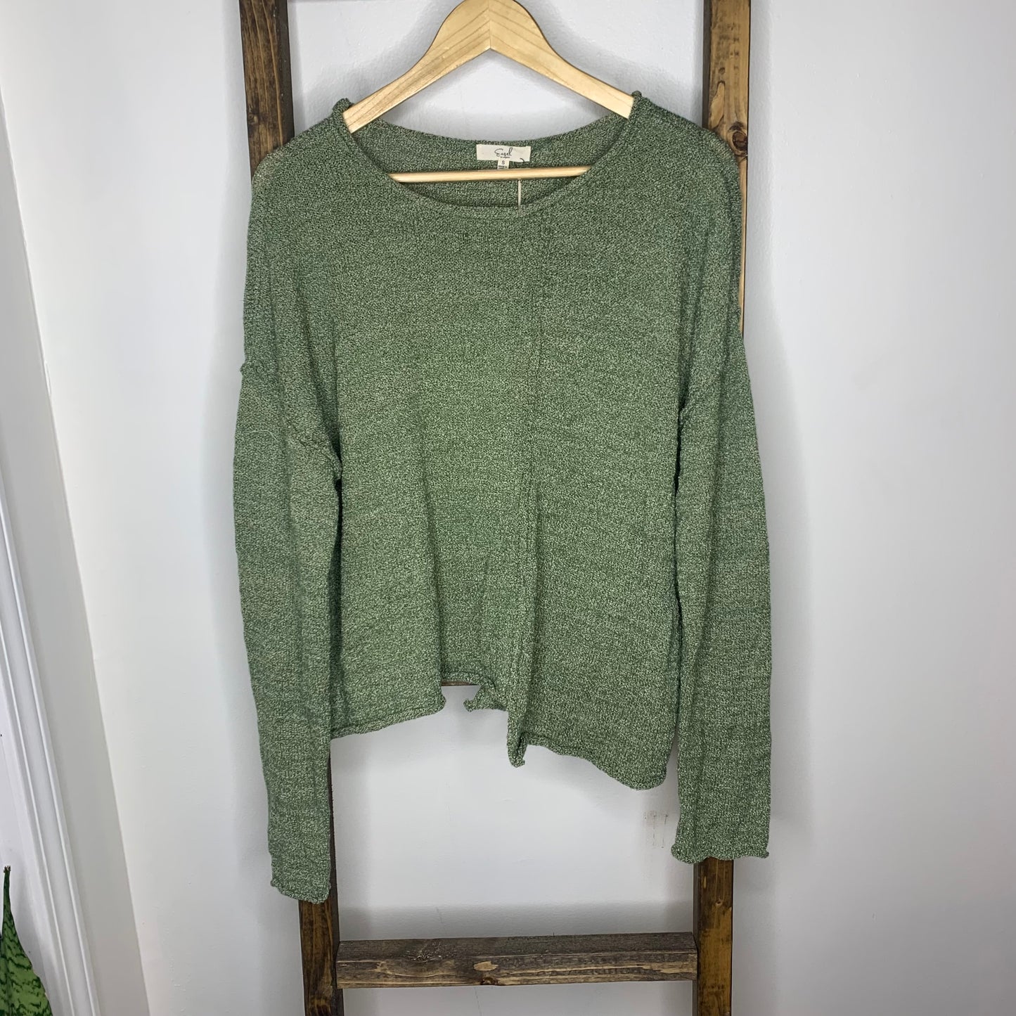 Easel Raw Edge Pullover Sweater S