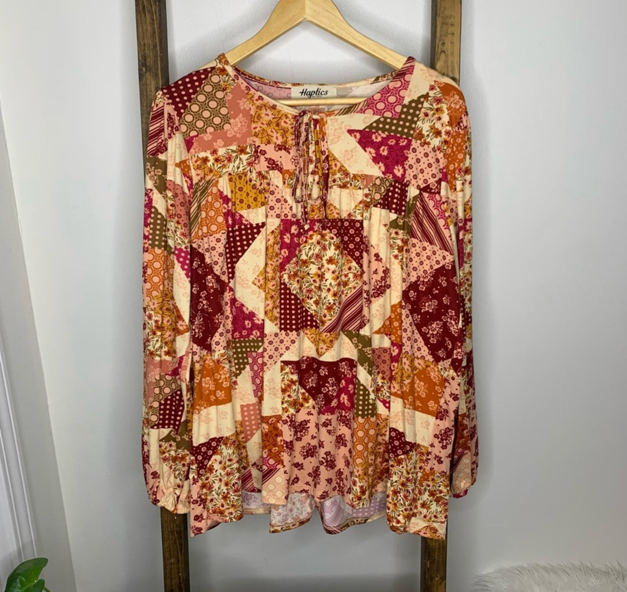 Fall Harvest Patchwork Blouse