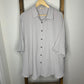 Easel Gray Button Down Tunic Top 1X