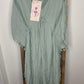 Easel Dusty Green Boho Maxi Dress S