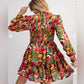 Easel Floral Smocked Tiered Mini Dress