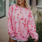 Katydid Western Pink Boots Oversized Sweatshirt