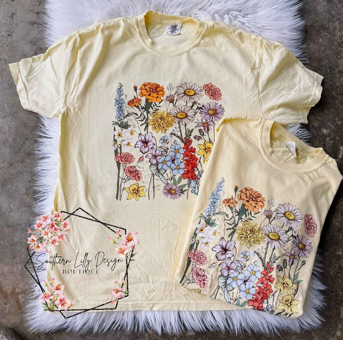 Vintage Wildflower Graphic Comfort Colors T-Shirt