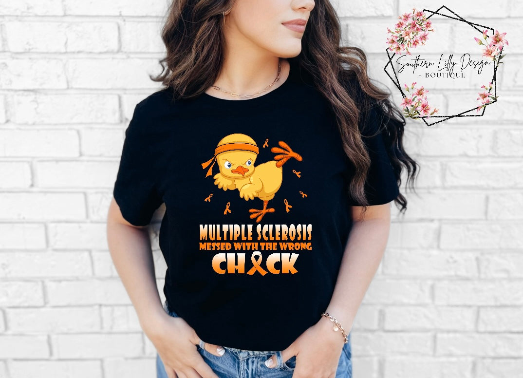 Multiple Sclerosis Messed with the Wrong Chick Comfort Colors T-Shirt