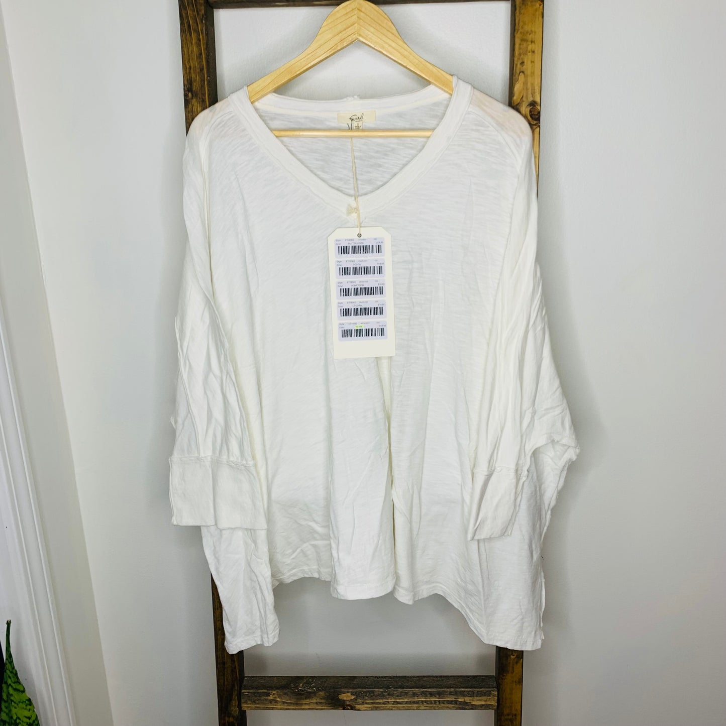 Easel White Oversized Blouse S