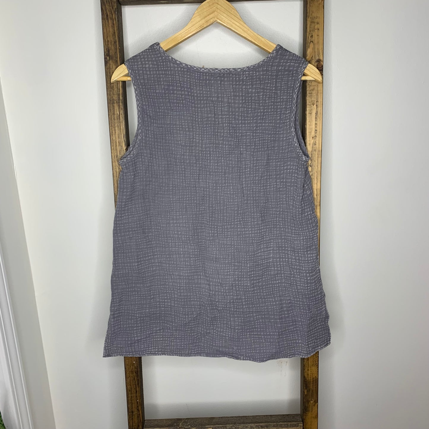 Easel Gauze Gray Tank Top Blouse S