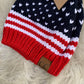 C.C American Flag Pom Beanie