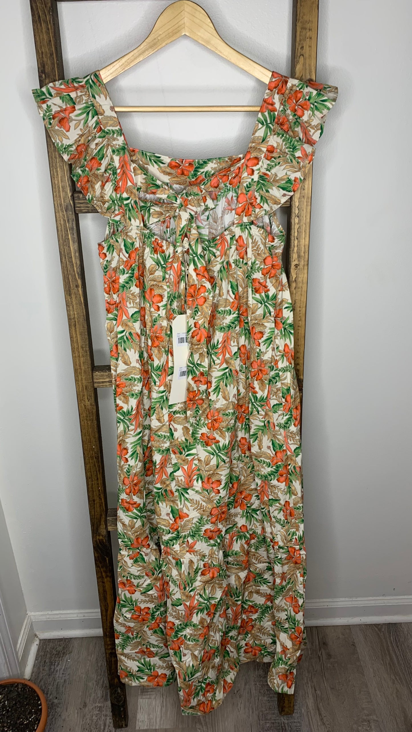 Easel Tropical Printed Maxi Dress S