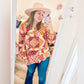 Fall Harvest Patchwork Blouse