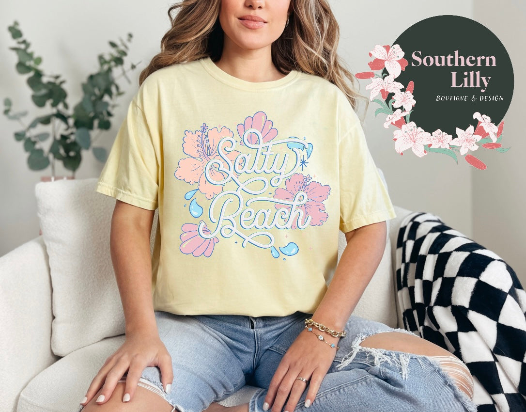 Salty Beach Comfort Colors T-Shirt