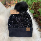 C.C Black Sequin Beanie