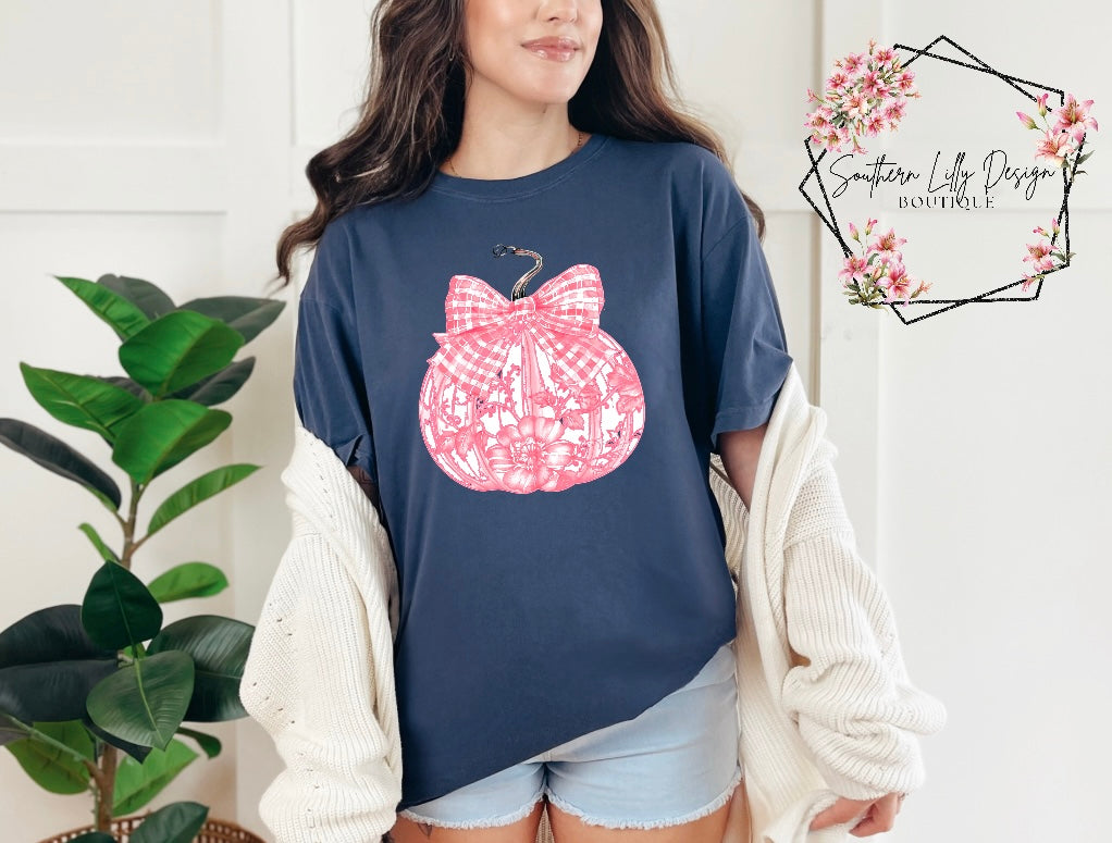 Chinoiserie Pink Pumpkin Comfort Colors T-Shirt