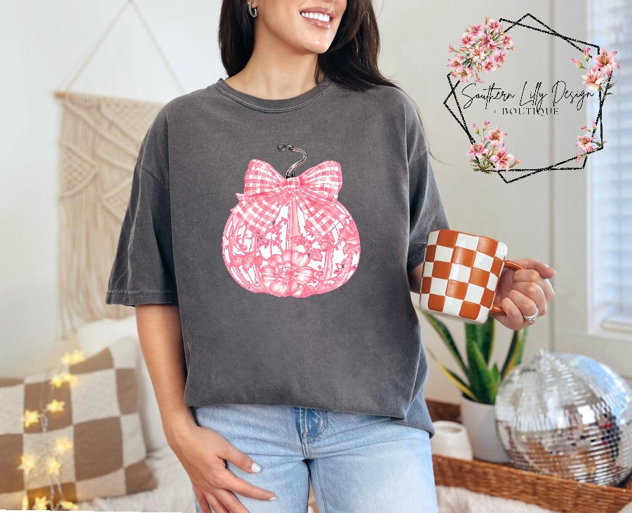 Chinoiserie Pink Pumpkin Comfort Colors T-Shirt