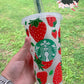 Starbucks Strawberry 24oz Cold Coffee Cup