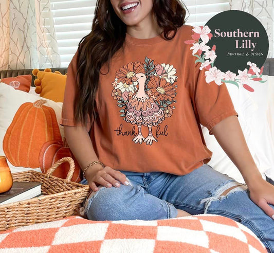 Turkey Thankful Comfort Colors T-Shirt