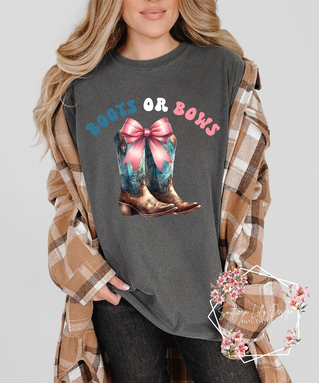 Boots or Bows Comfort Colors T-Shirt