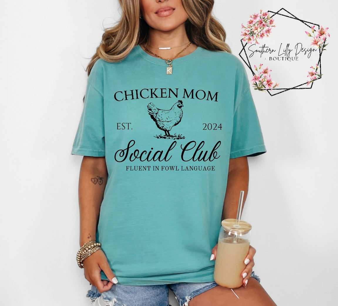 Chicken Mom 2024 Fowl Language Comfort Colors T-Shirt