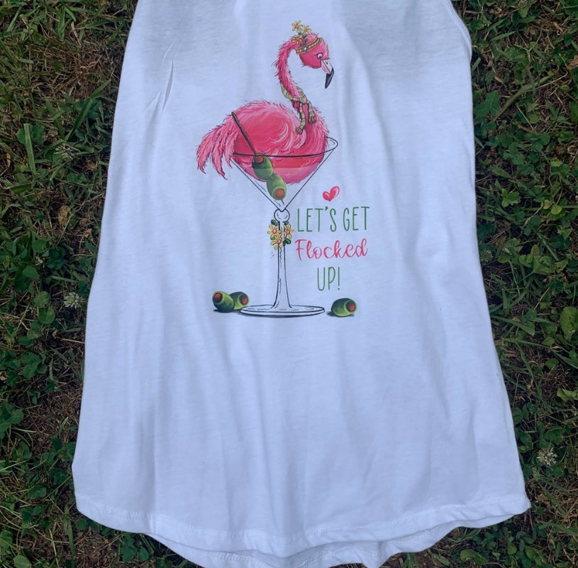 Let’s Get Flocked Up Flamingo Next Level Tank Top