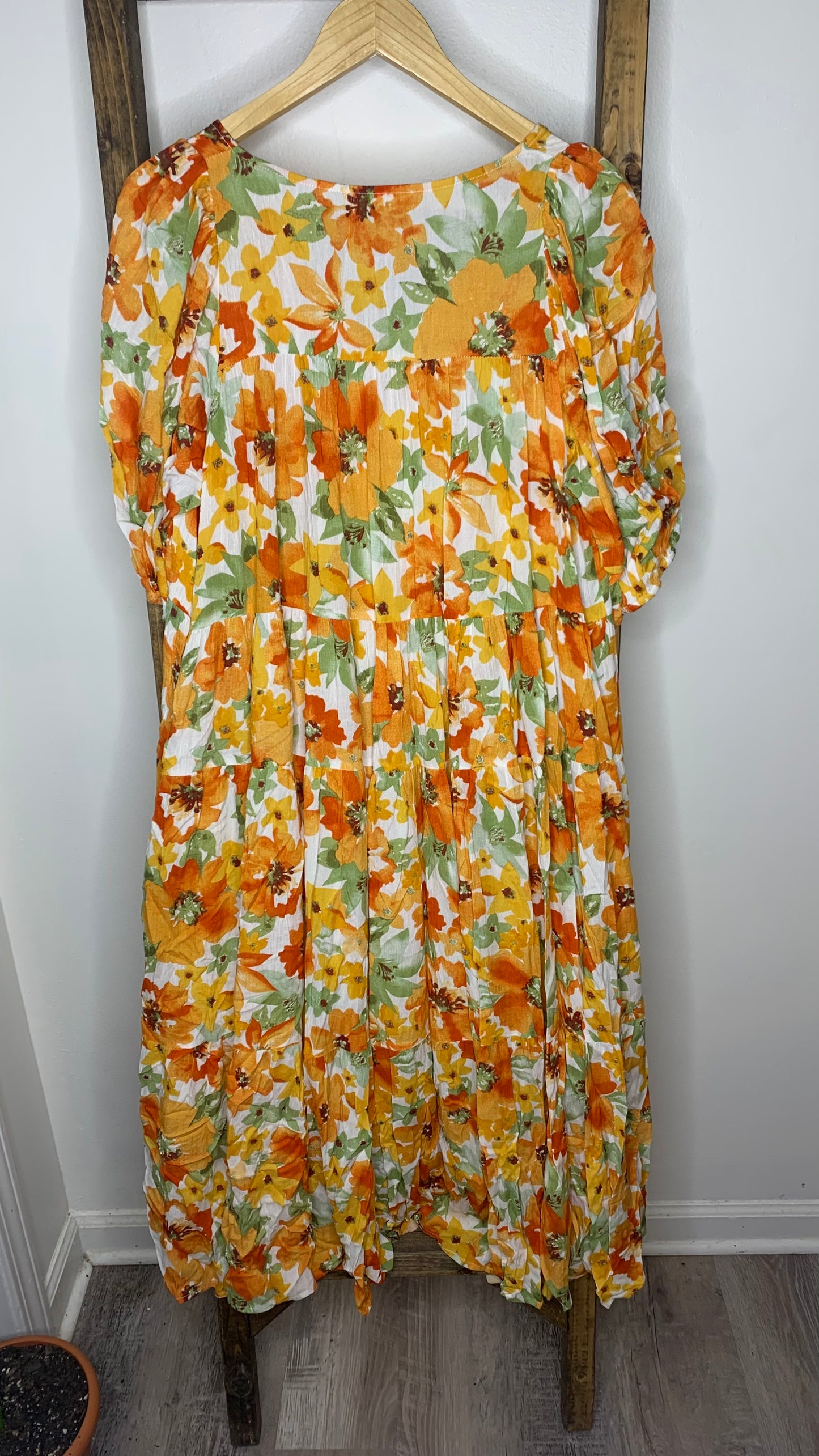 Easel Floral Print Maxi Dress S