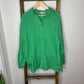 Easel Green Oversized Button Down Blouse S