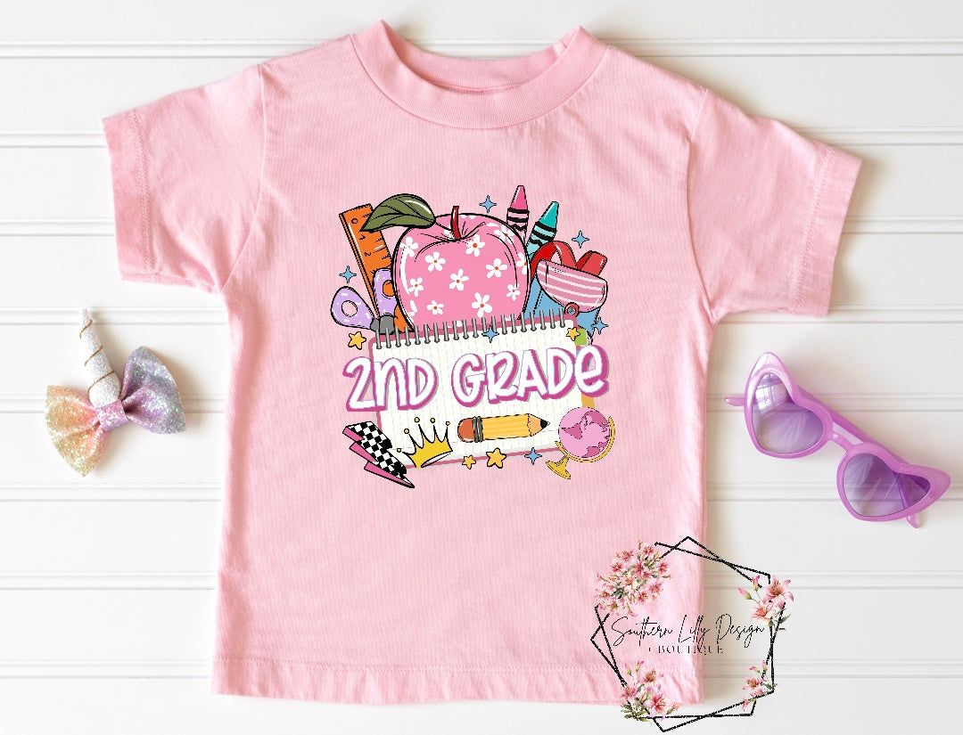 Back to School Grades Pre-K - 5th Grade Girl Tees