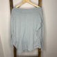 Easel Light Blue Cowl Neck Top S