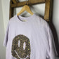 Easel Leopard Print Smiley Face Oversized T-Shirt S