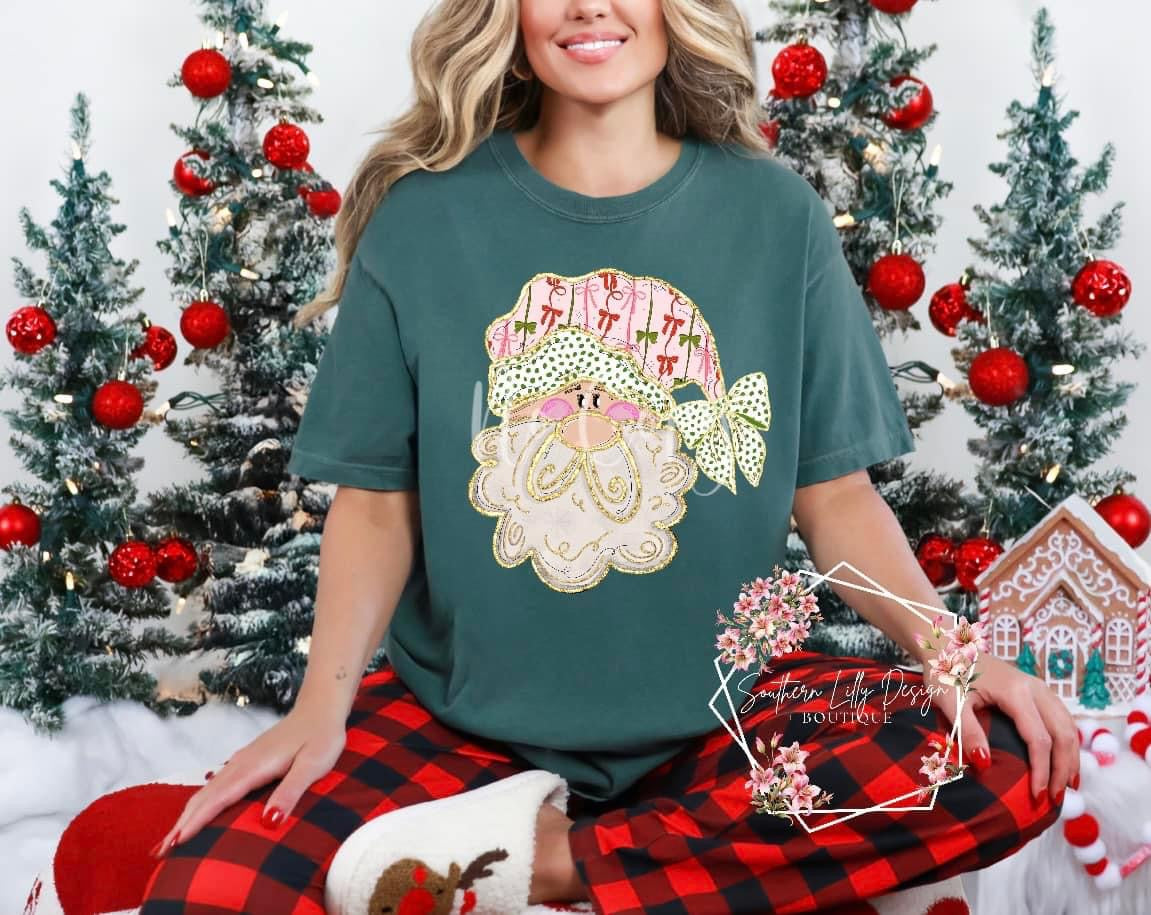 Coquette Santa Face Comfort Colors T-Shirt