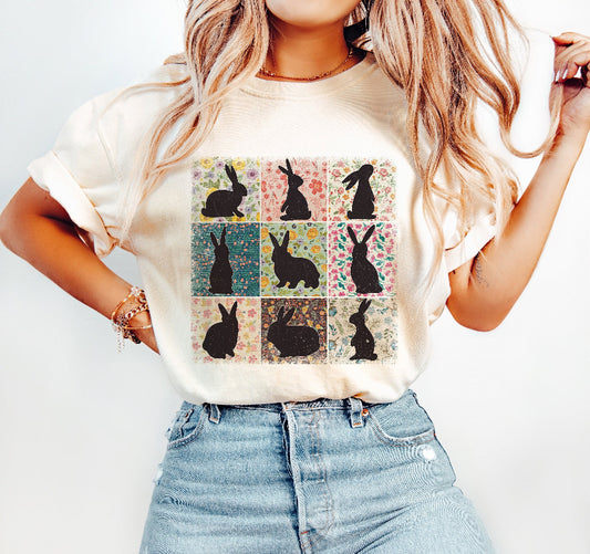 Patchwork Bunnies Comfort Colors T-Shirt