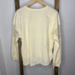 Easel Crochet Sleeve Ivory Sweatshirt S