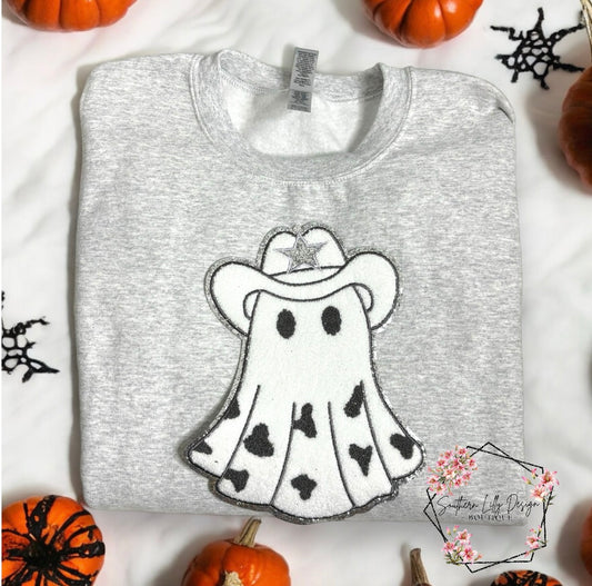 Cowboy Ghost Patch Gildan Sweatshirt