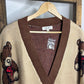 Teddy Bear Cardigan Cozy Neutral Button-Up Sweater for Fall & Winter