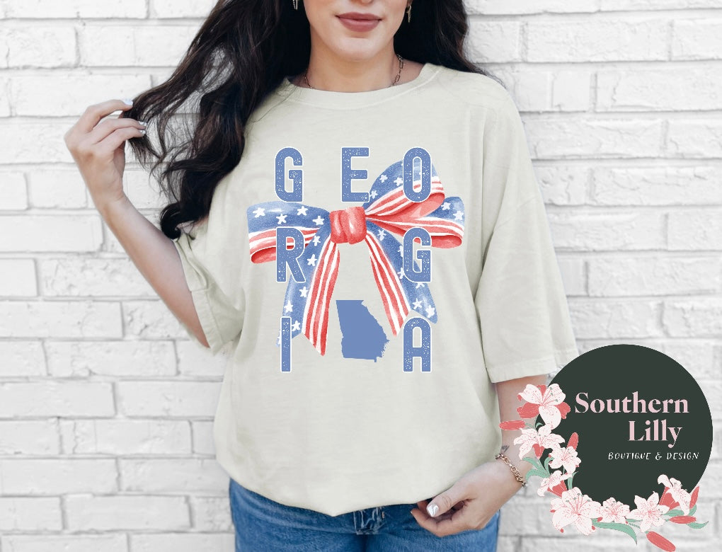 Georgia Bow Comfort Colors T-Shirt